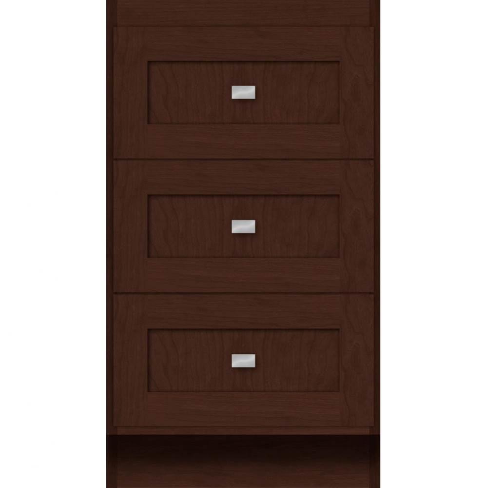 18 X 18 X 32 Montlake Drawer Bank Shaker Choc Cherry