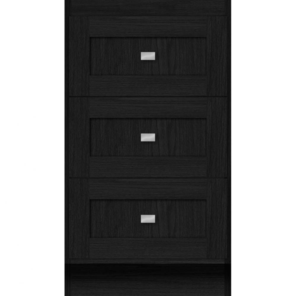 18 X 18 X 32 Montlake Drawer Bank Shaker Midnight Oak