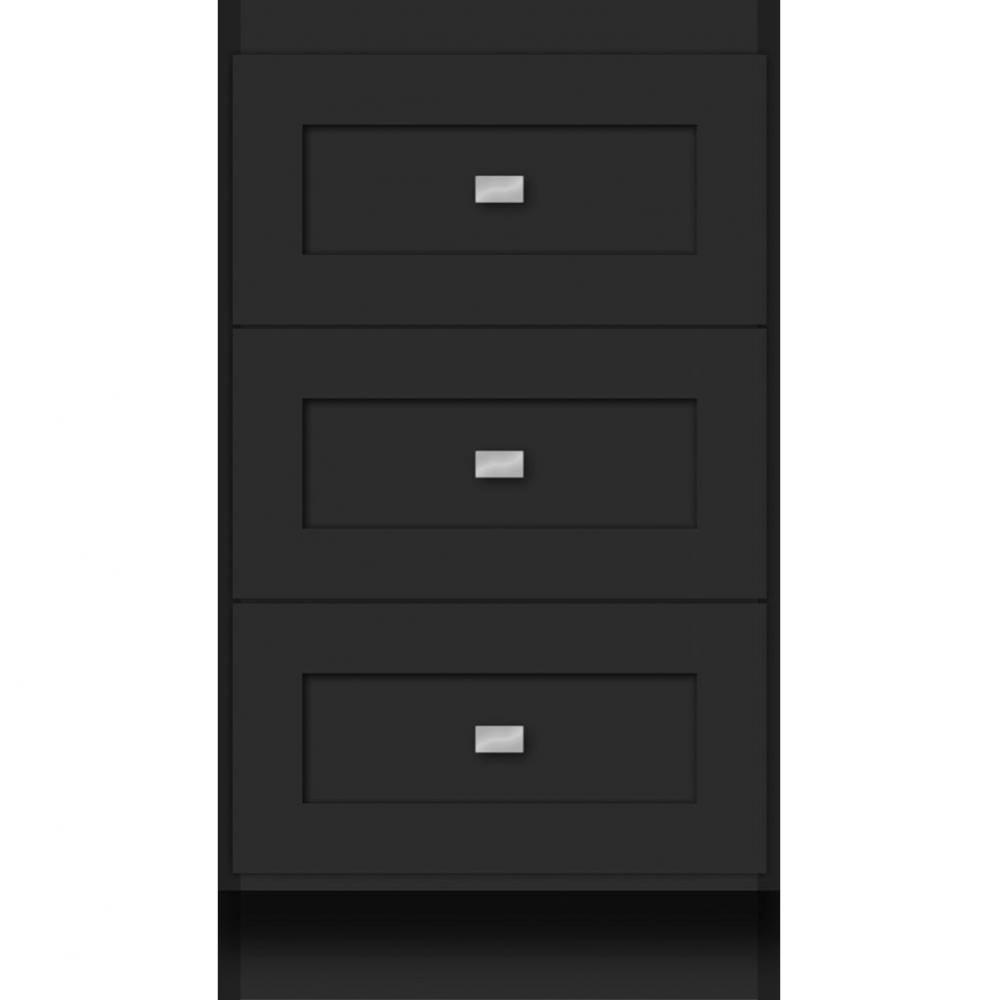 18 X 18 X 32 Montlake Drawer Bank Shaker Sat Black