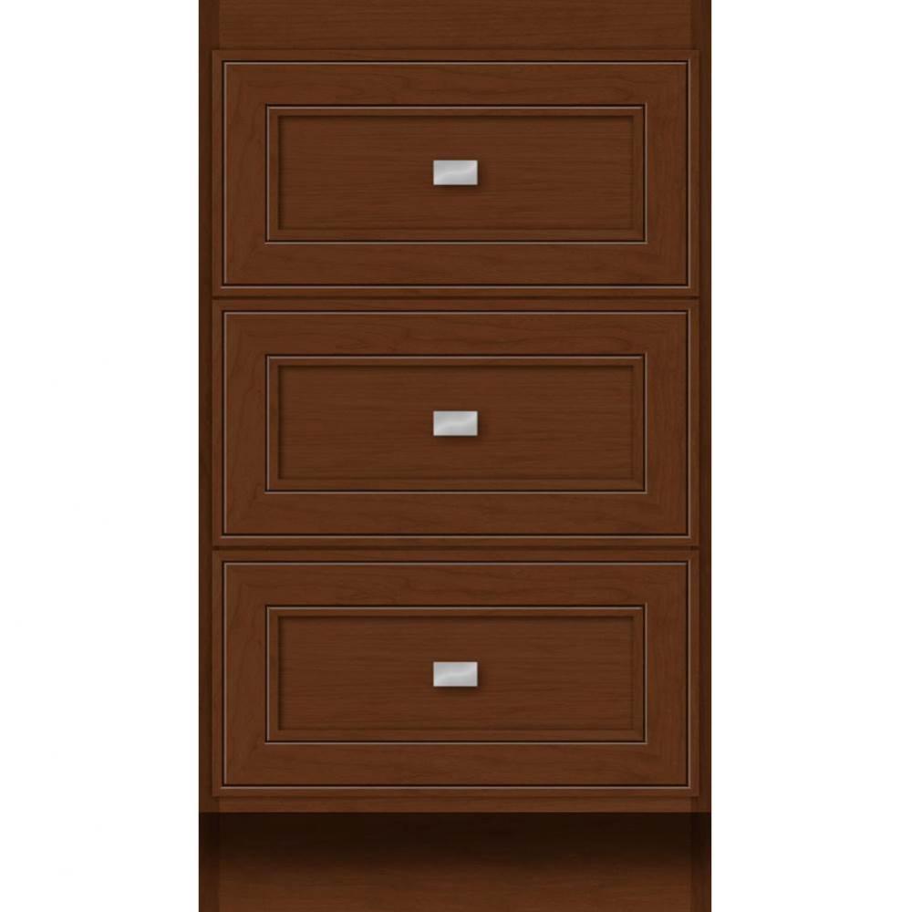18 X 18 X 32 Montlake Drawer Bank Deco Miter Pecan Cherry