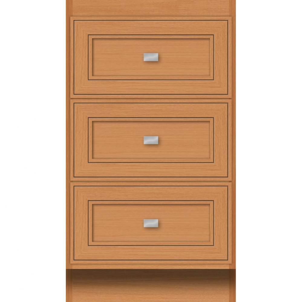 18 X 18 X 32 Montlake Drawer Bank Deco Miter Nat Oak