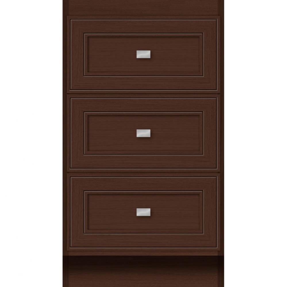 18 X 21 X 32 Montlake Drawer Bank Deco Miter Choc Oak