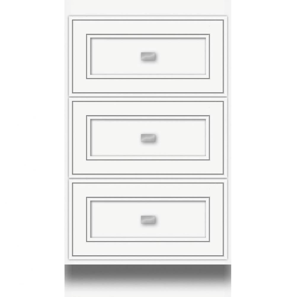 18 X 21 X 32 Montlake Drawer Bank Deco Miter Sat White