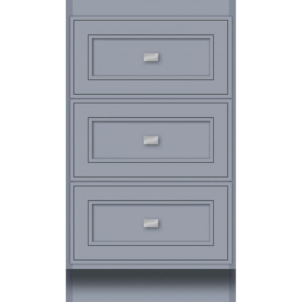 18 X 18 X 32 Montlake Drawer Bank Deco Miter Sat Silver
