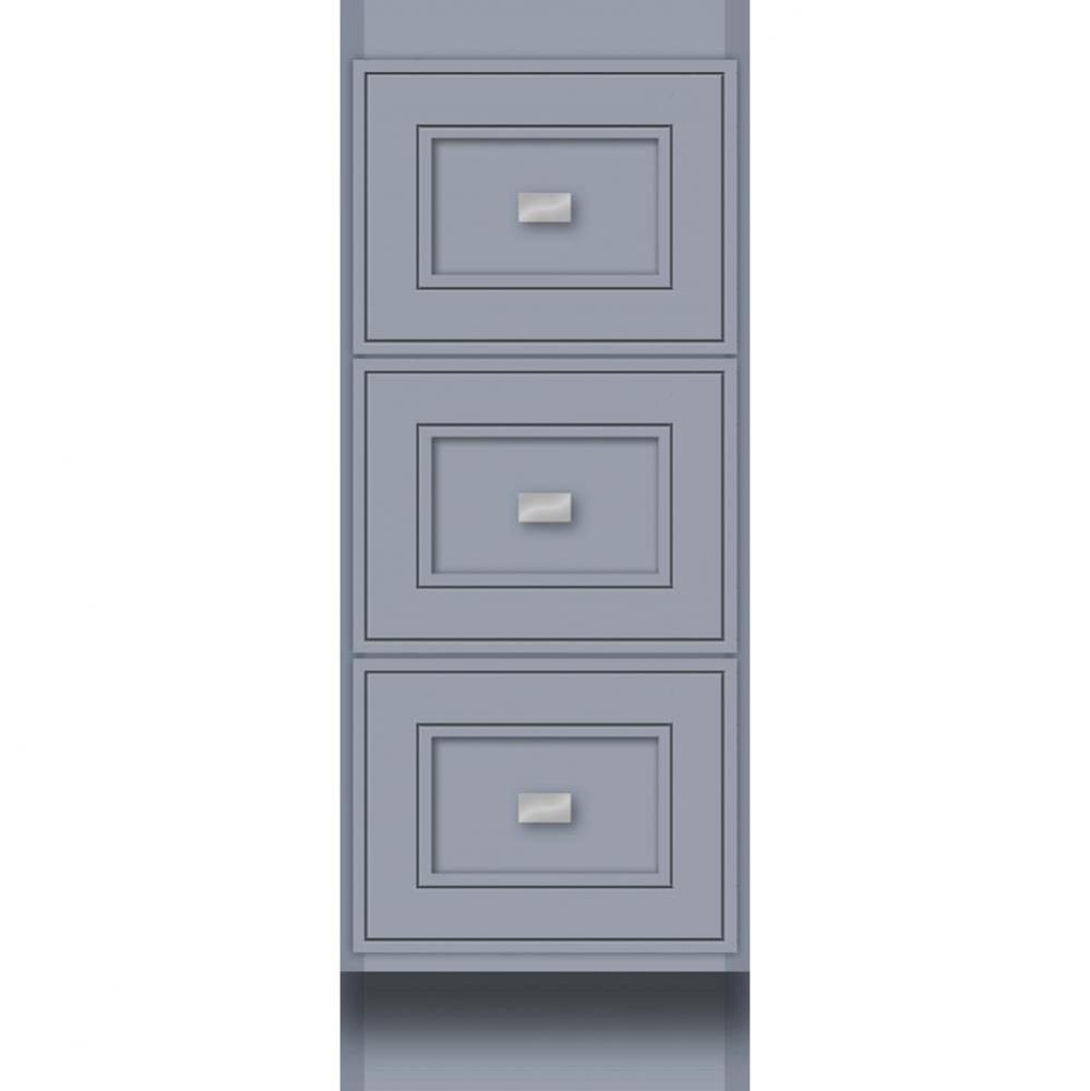12 X 18 X 32 Montlake Drawer Bank Deco Miter Sat Silver