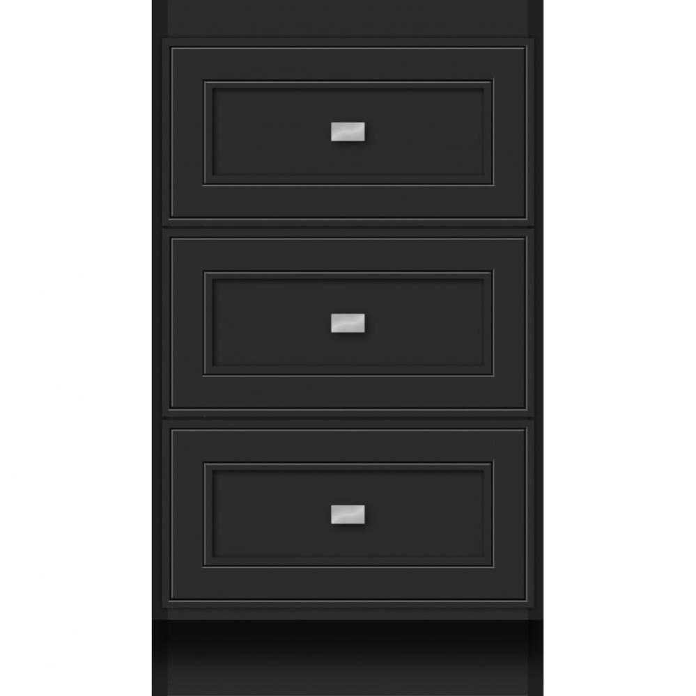 18 X 18 X 32 Montlake Drawer Bank Deco Miter Sat Black