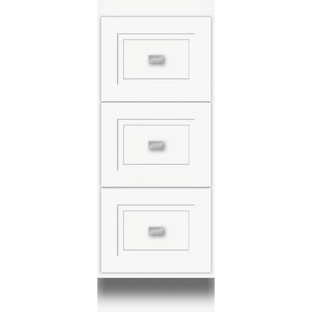 12 X 18 X 32 Montlake Drawer Bank Ogee Miter Sat White