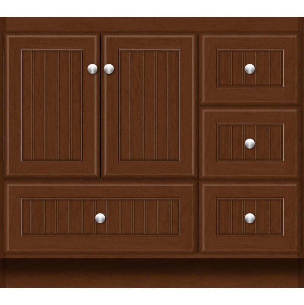 36 X 21 X 32 Montlake Vanity Beaded Pecan Cherry Rh