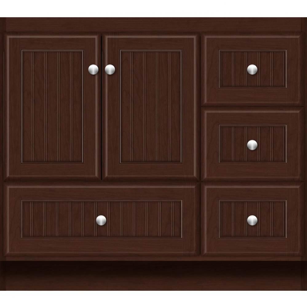 36 X 21 X 32 Montlake Vanity Beaded Choc Cherry Rh