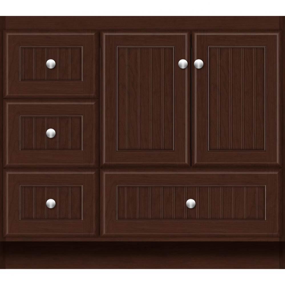 36 X 18 X 32 Montlake Vanity Beaded Choc Cherry Lh
