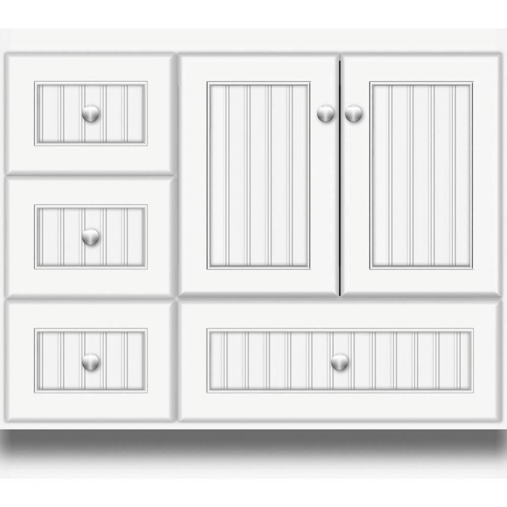 36 X 18 X 32 Montlake Vanity Beaded Sat White Lh