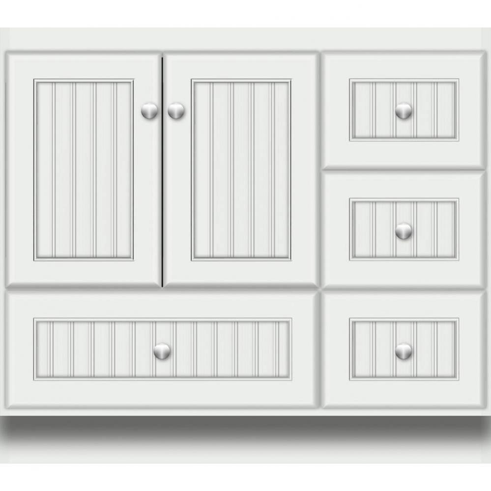36 X 18 X 32 Montlake Vanity Beaded Powder Grey Rh