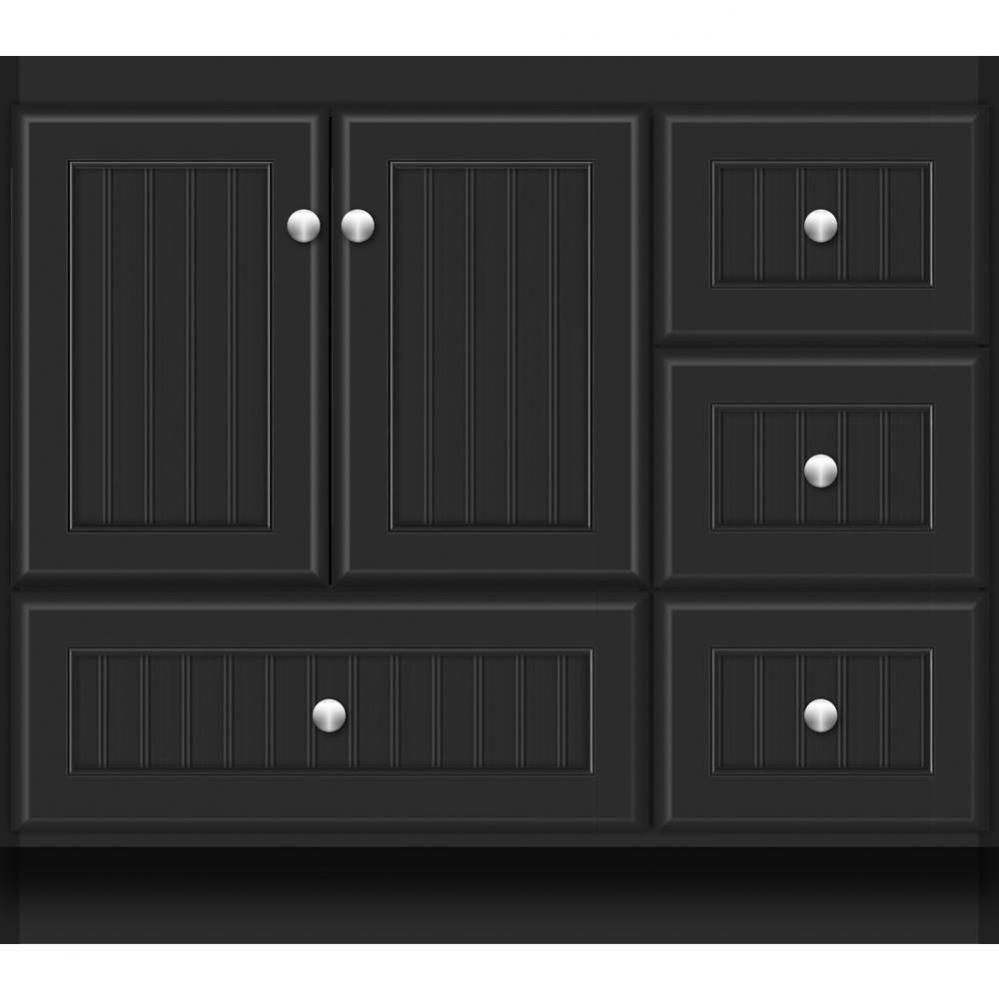 36 X 21 X 32 Montlake Vanity Beaded Sat Black Rh