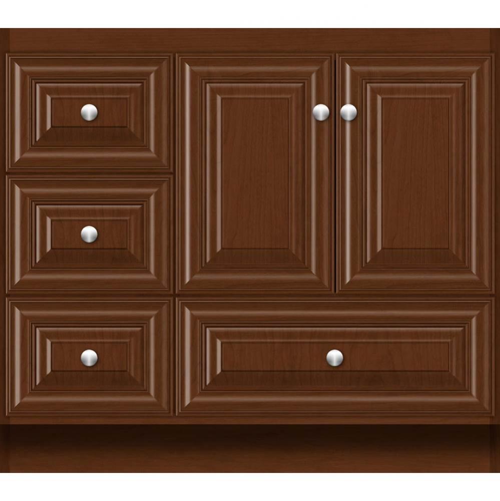 36 X 18 X 32 Montlake Vanity Classic Miter Pecan Cherry Lh