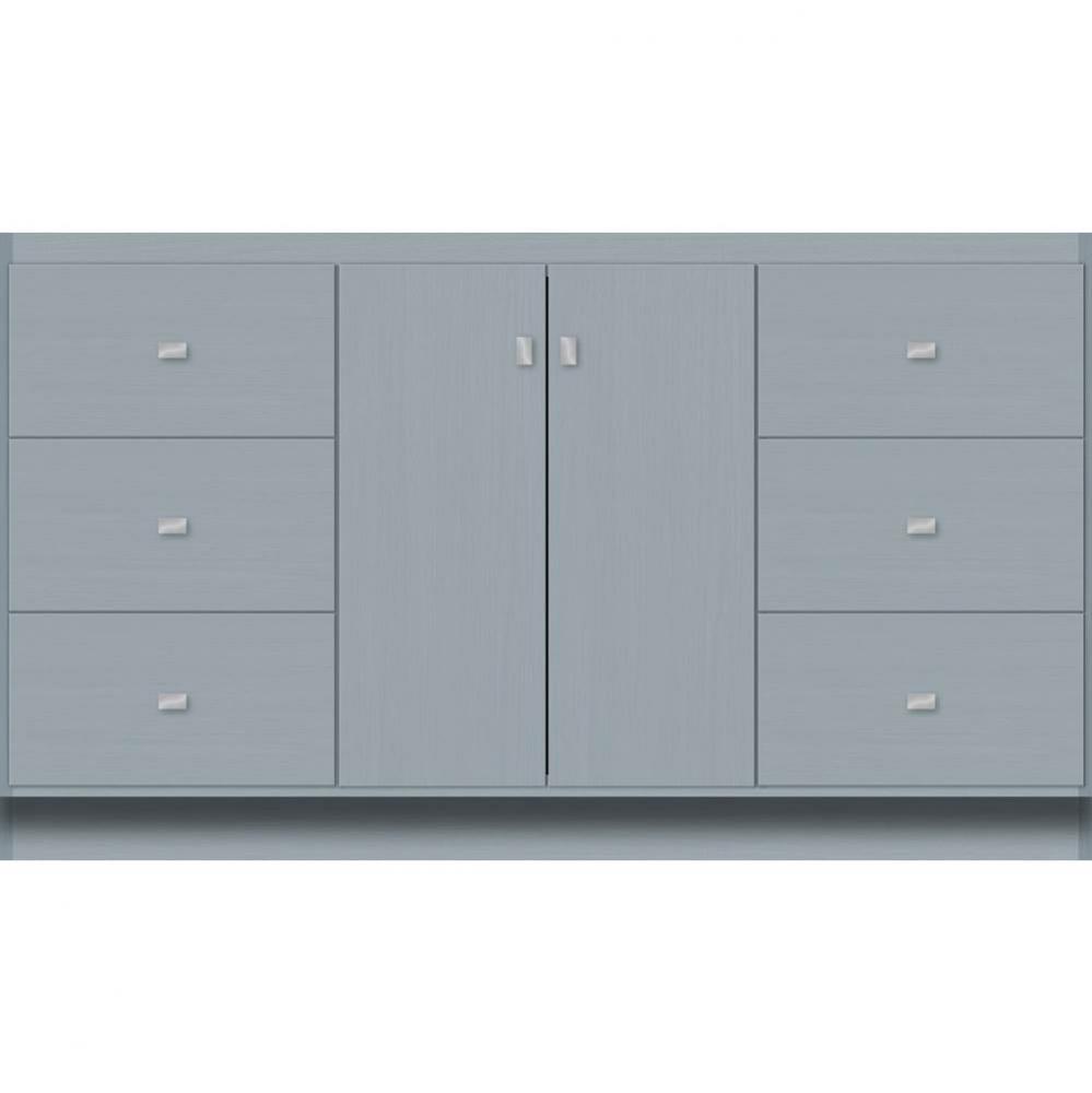 60 X 18 X 34.5 Montlake View Vanity Slab Silver Oak Sb