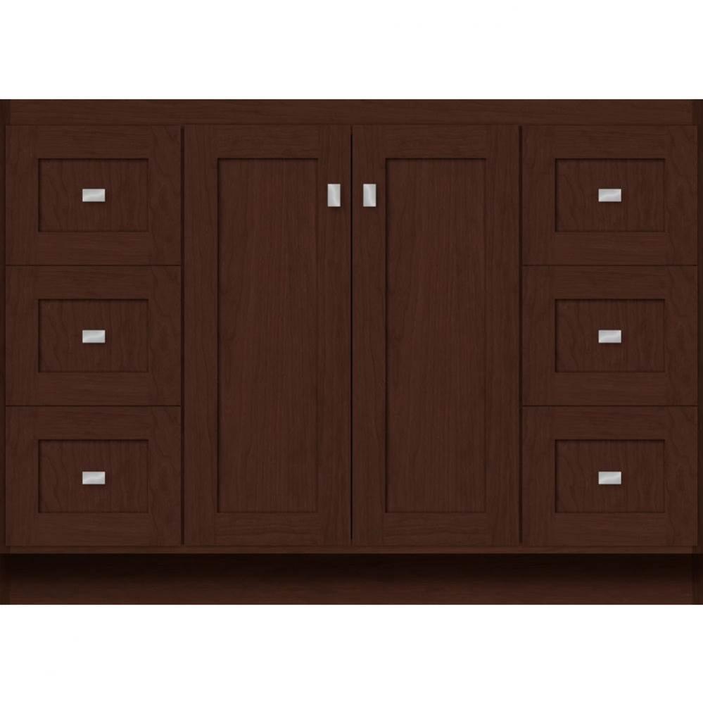 48 X 21 X 34.5 Montlake View Vanity Shaker Choc Cherry Sb