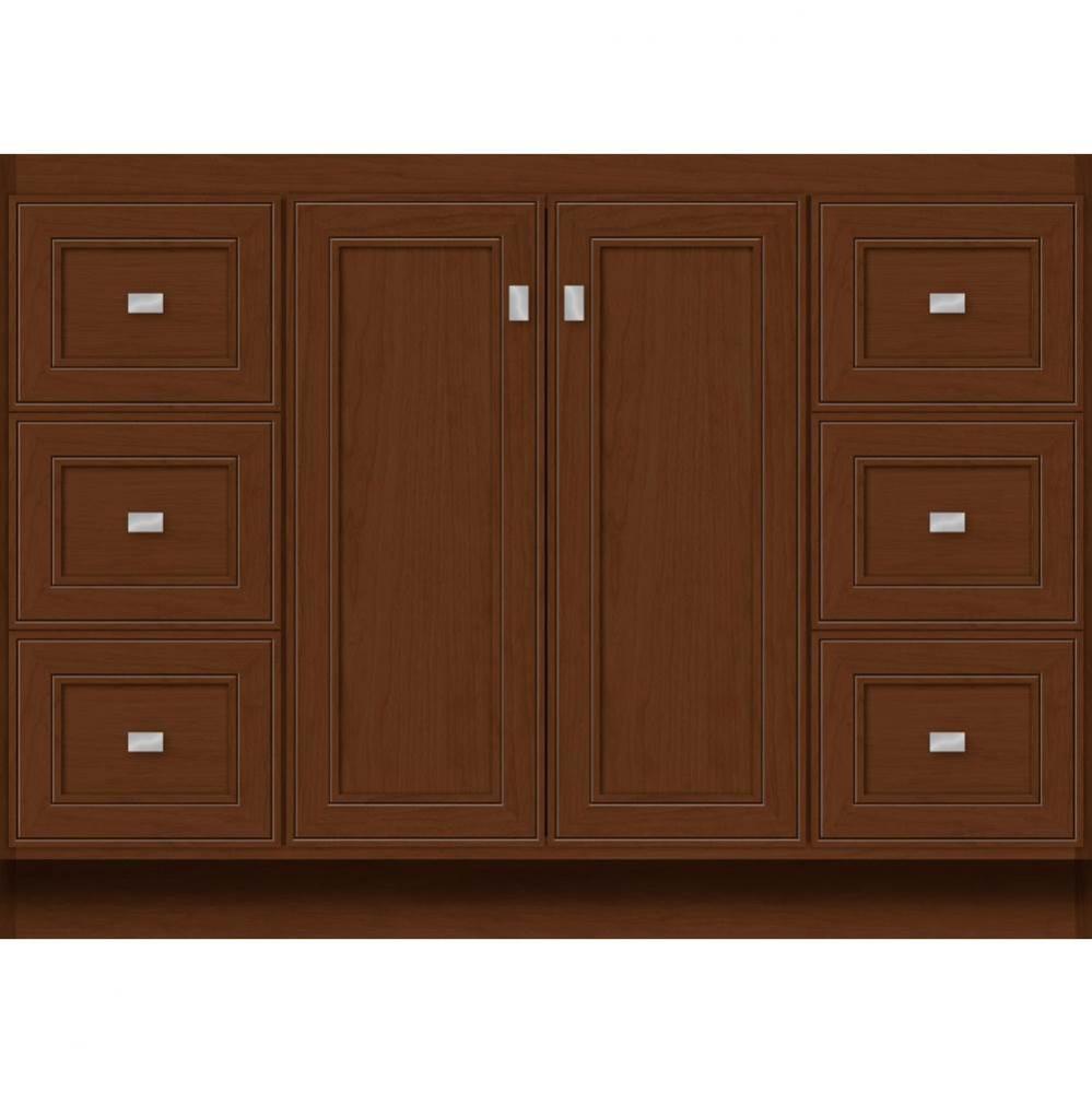 48 X 21 X 34.5 Montlake View Vanity Deco Miter Pecan Cherry Sb