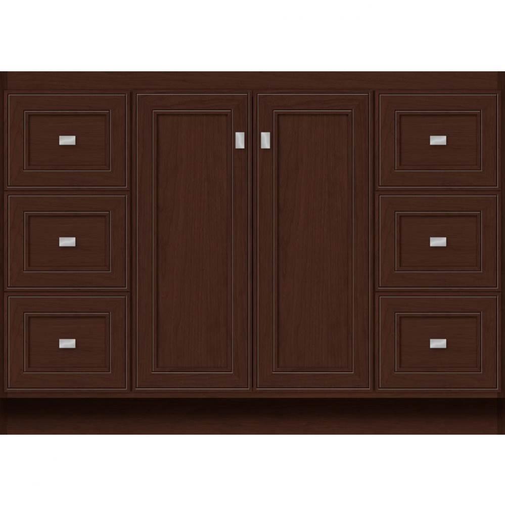 48 X 21 X 34.5 Montlake View Vanity Deco Miter Choc Cherry Sb
