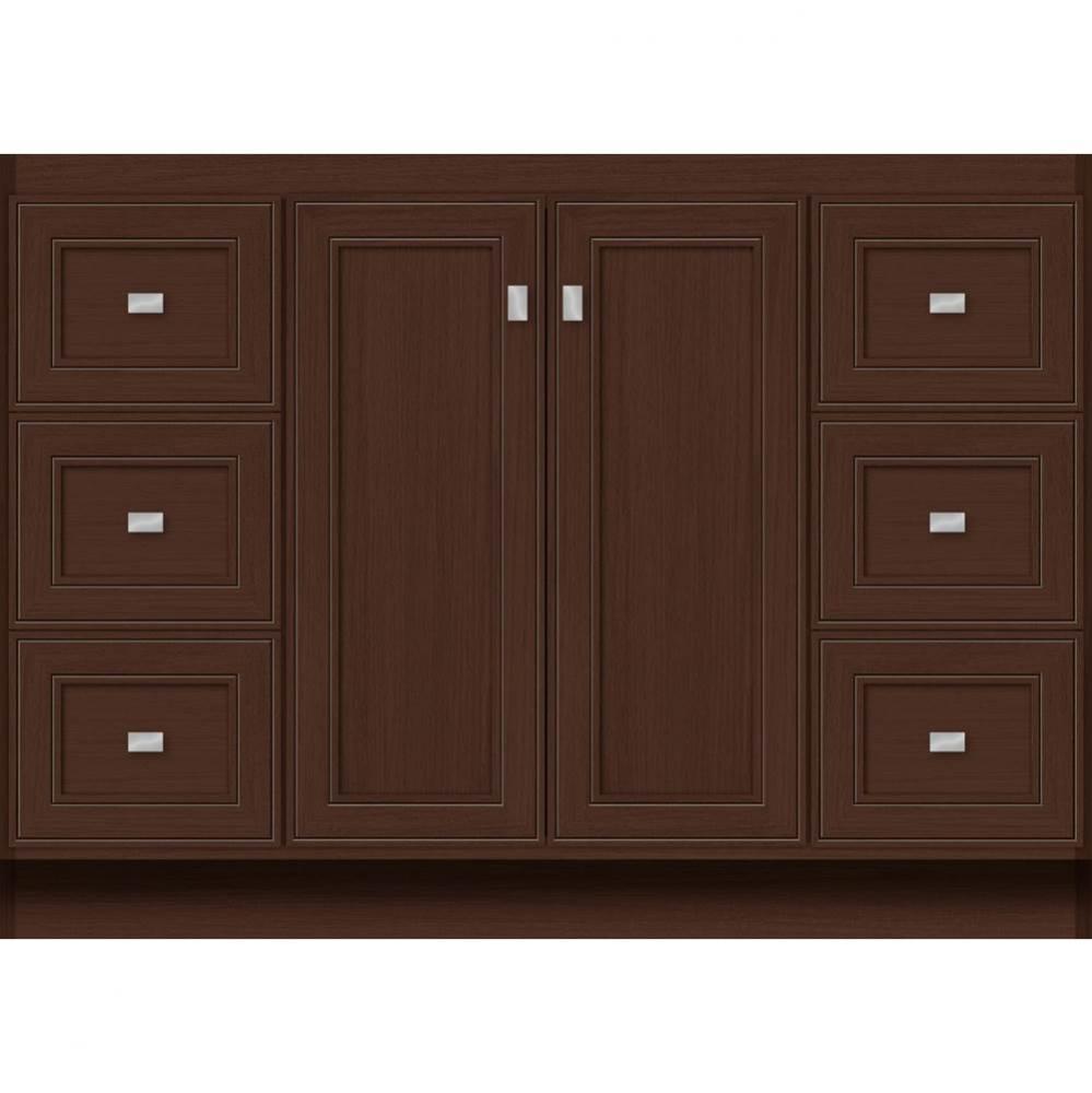 48 X 21 X 34.5 Montlake View Vanity Deco Miter Choc Oak Sb
