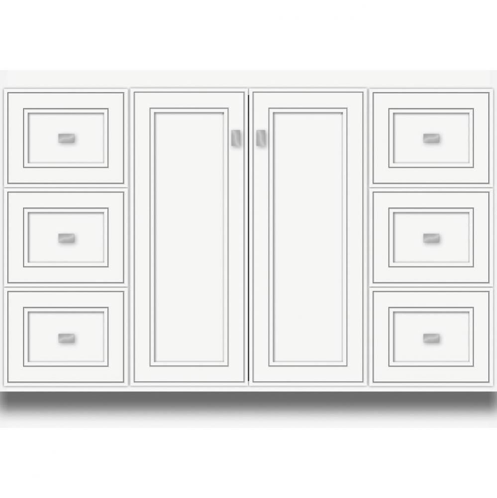48 X 18 X 34.5 Montlake View Vanity Deco Miter Sat White Sb