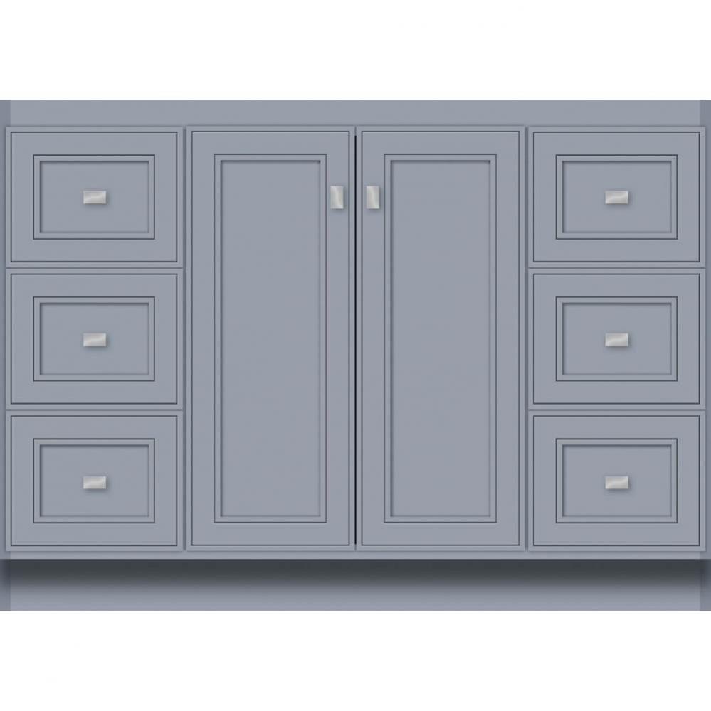 48 X 18 X 34.5 Montlake View Vanity Deco Miter Sat Silver Sb