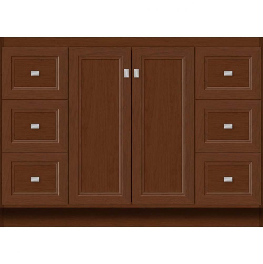 48 X 18 X 34.5 Montlake View Vanity Ogee Miter Pecan Cherry Sb