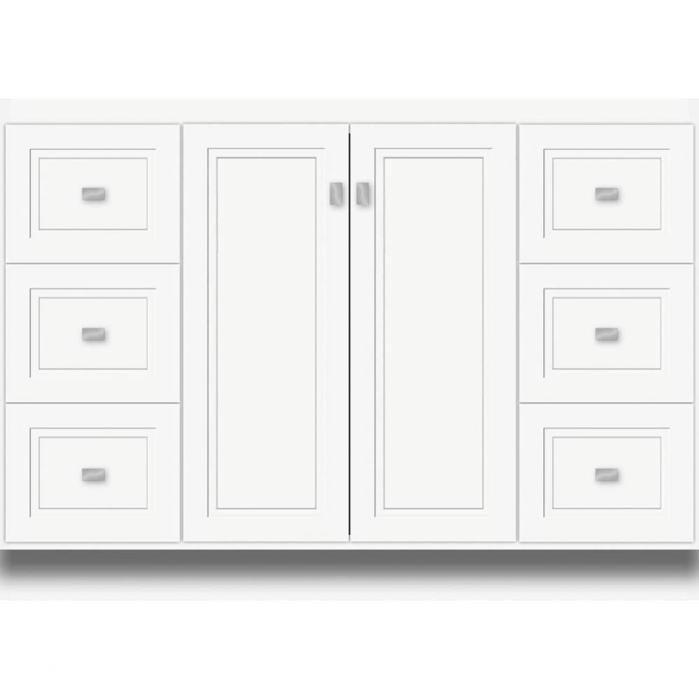 48 X 21 X 34.5 Montlake View Vanity Ogee Miter Sat White Sb