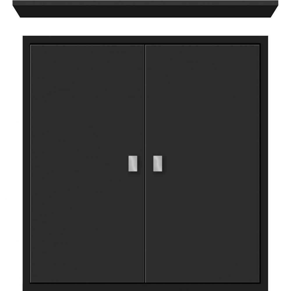 24 X 6.25 X 25 Inset Cubby Slab Sat Black