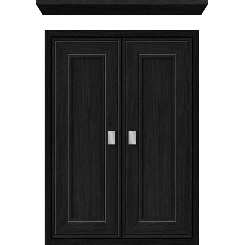 18 X 6.25 X 25 Inset Cubby Deco Miter Midnight Oak