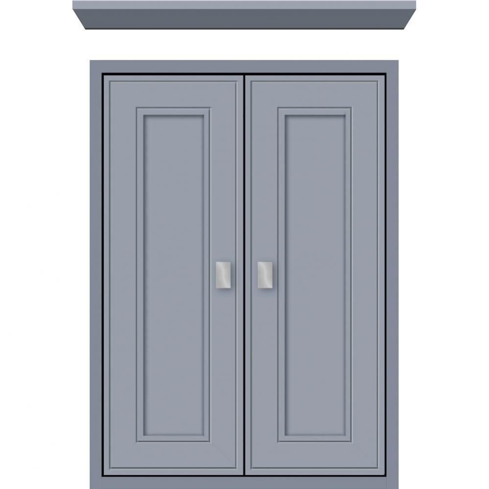 18 X 6.25 X 25 Inset Cubby Deco Miter Sat Silver
