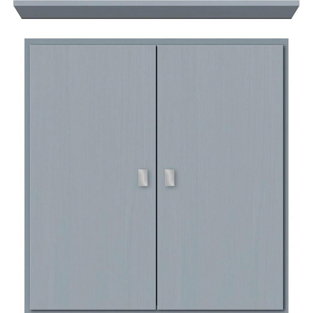 24 X 5.5 X 25 Wall Cubby Slab Silver Oak