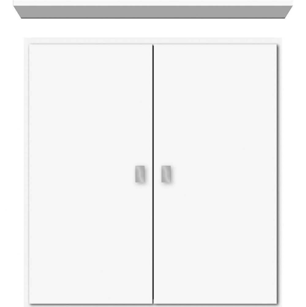 24 X 5.5 X 25 Wall Cubby Slab Sat White