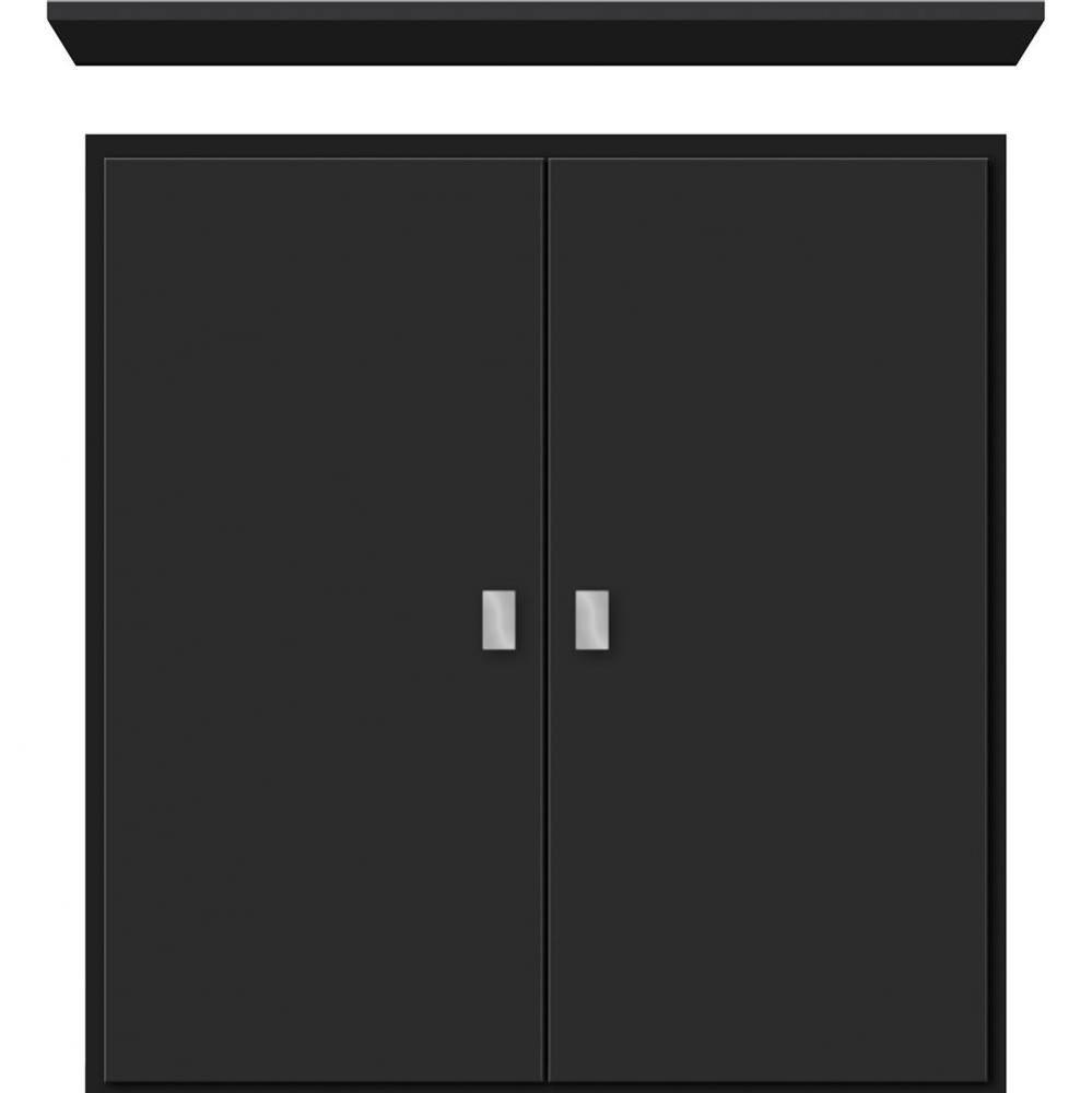 24 X 5.5 X 25 Wall Cubby Slab Sat Black