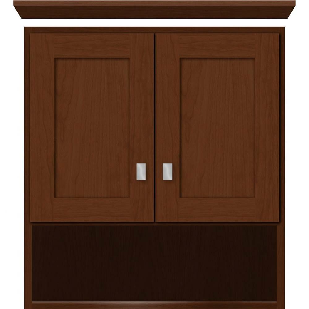 24 X 8.5 X 26 Overjohn Shaker Pecan Cherry
