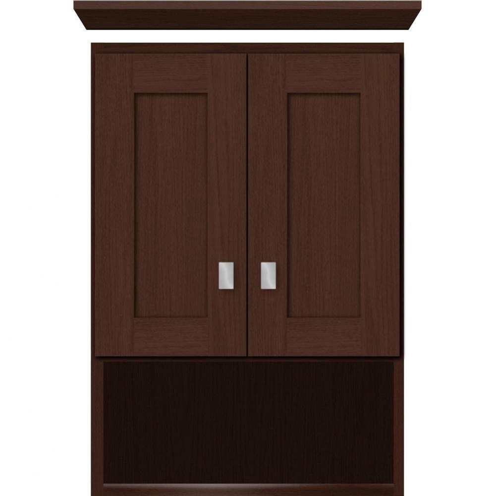 18 X 8.5 X 26 Overjohn Shaker Choc Oak