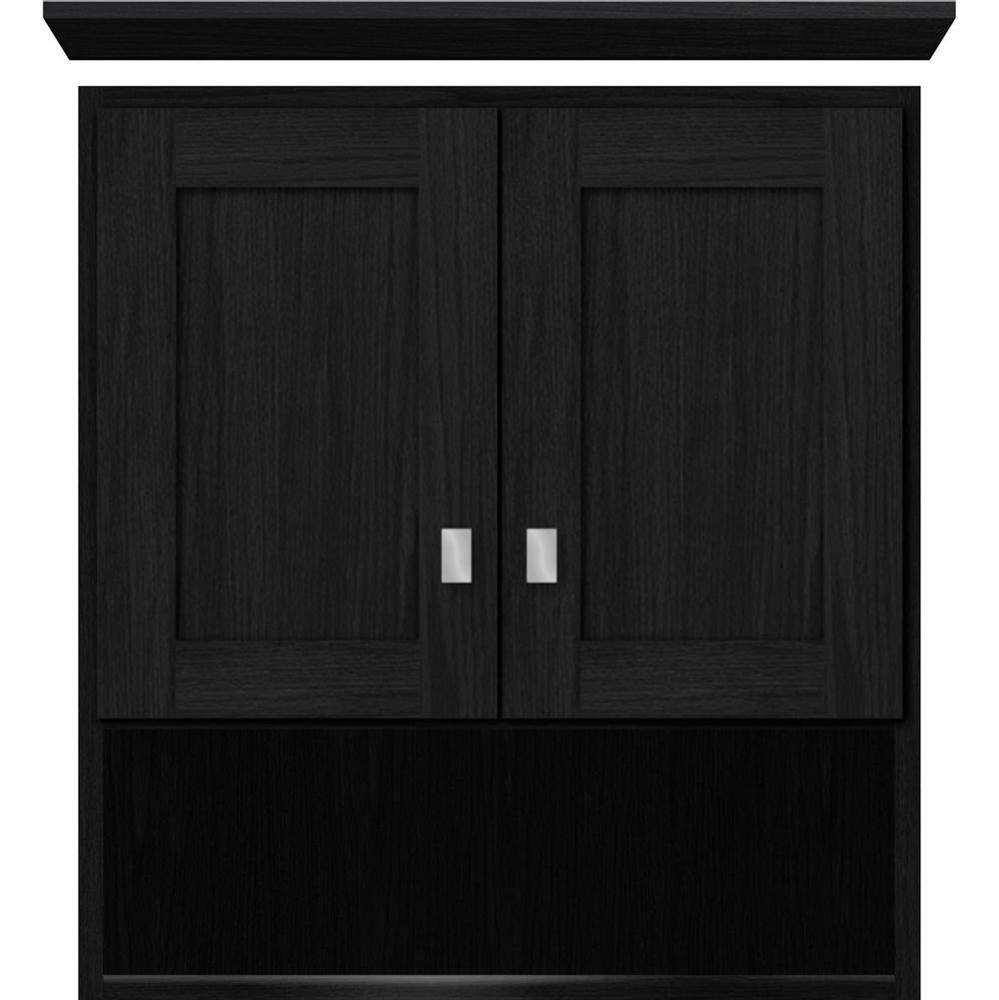 24 X 8.5 X 26 Overjohn Shaker Midnight Oak