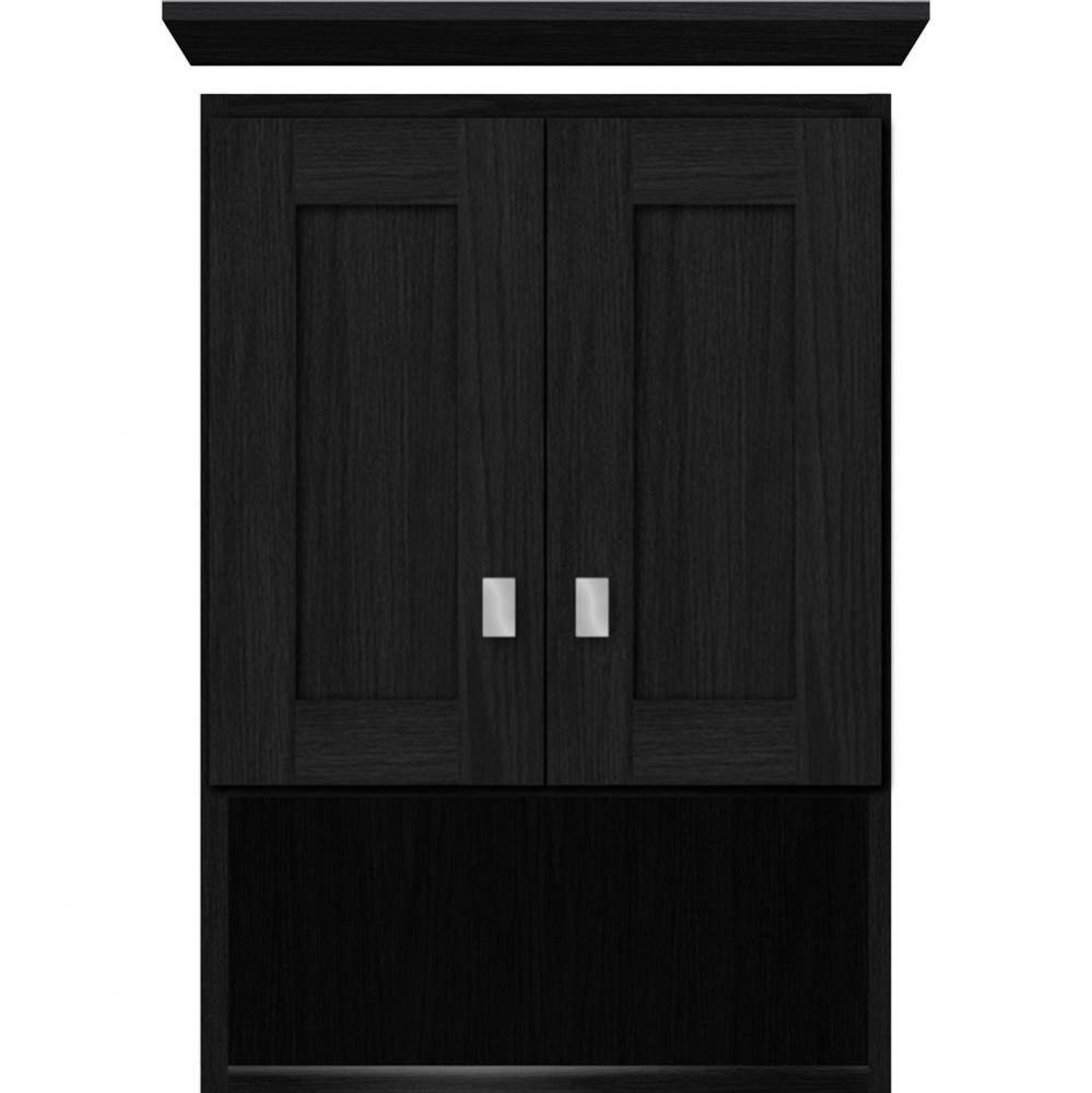 18 X 8.5 X 26 Overjohn Shaker Midnight Oak
