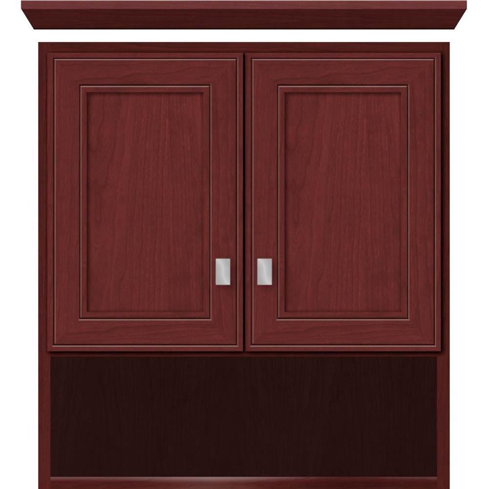 24 X 8.5 X 26 Overjohn Deco Miter Dk Cherry