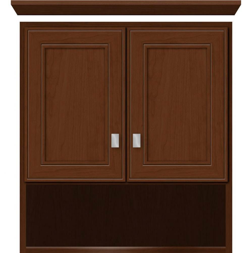24 X 8.5 X 26 Overjohn Deco Miter Pecan Cherry