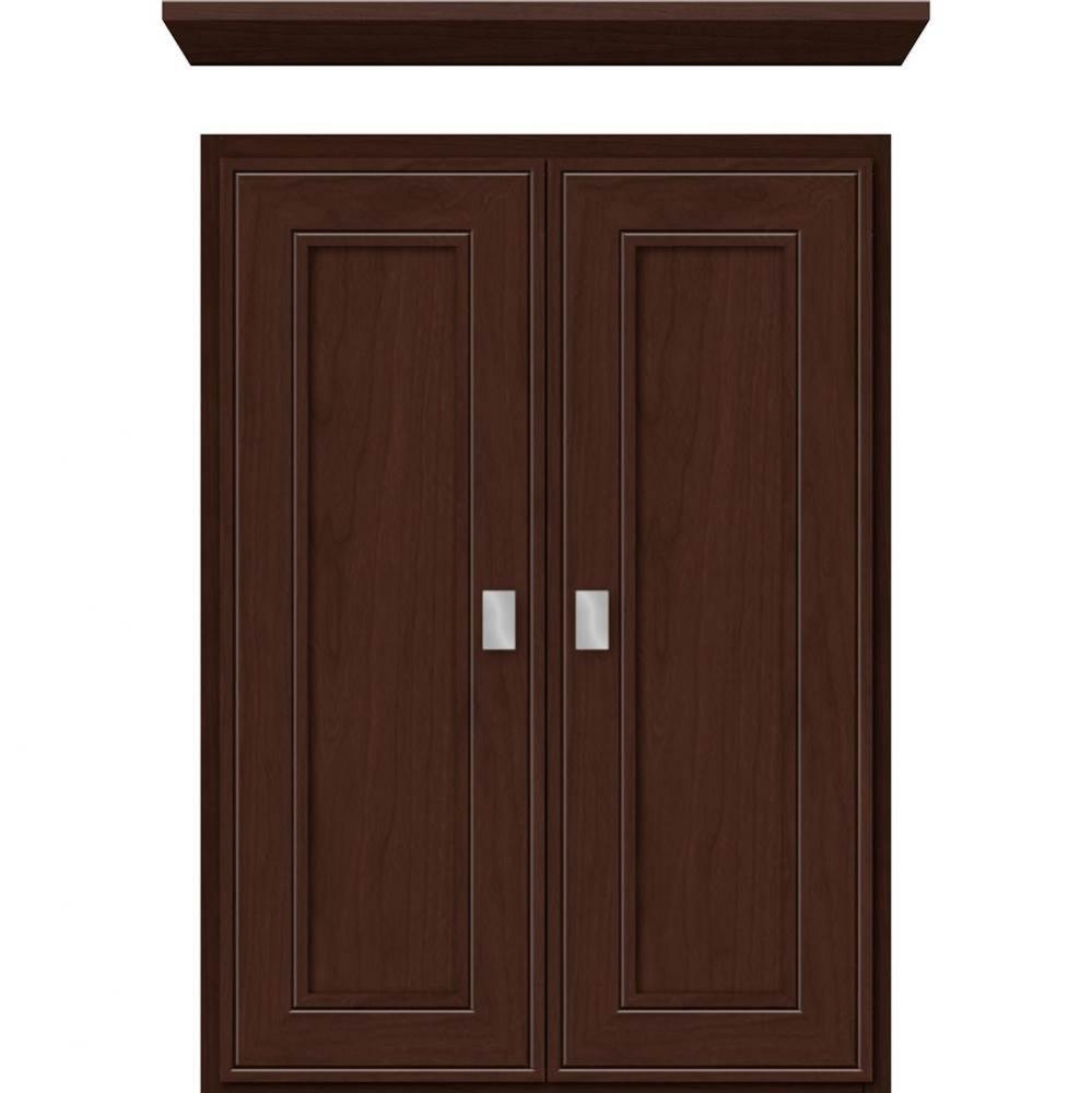 18 X 5.5 X 25 Wall Cubby Deco Miter Choc Cherry