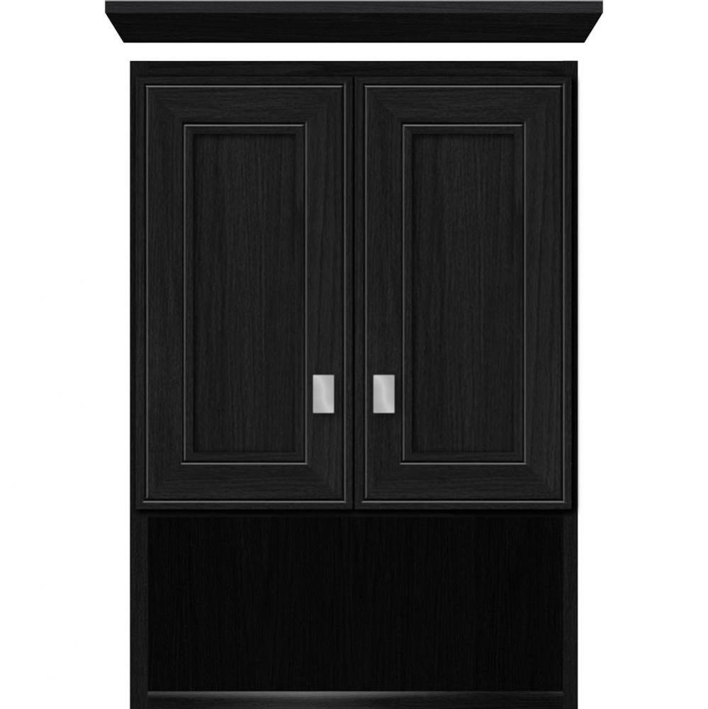 18 X 8.5 X 26 Overjohn Deco Miter Midnight Oak