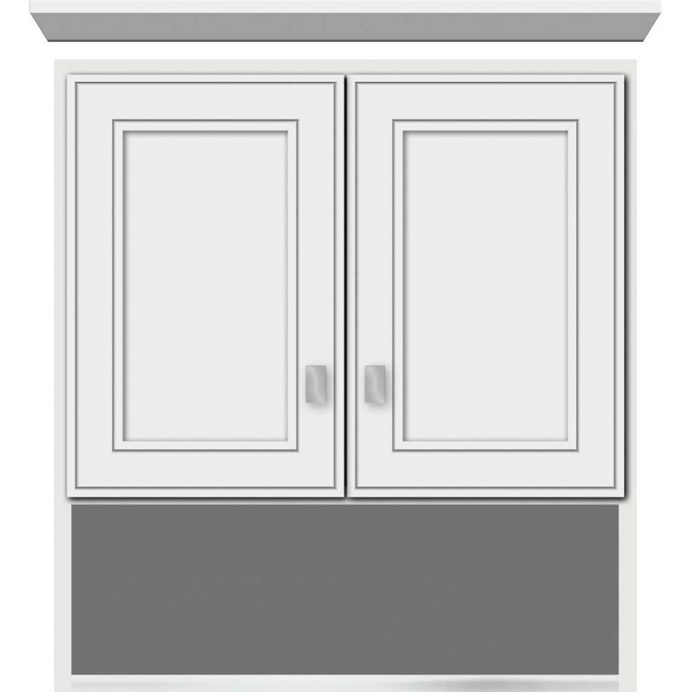 24 X 8.5 X 26 Overjohn Deco Miter Powder Grey