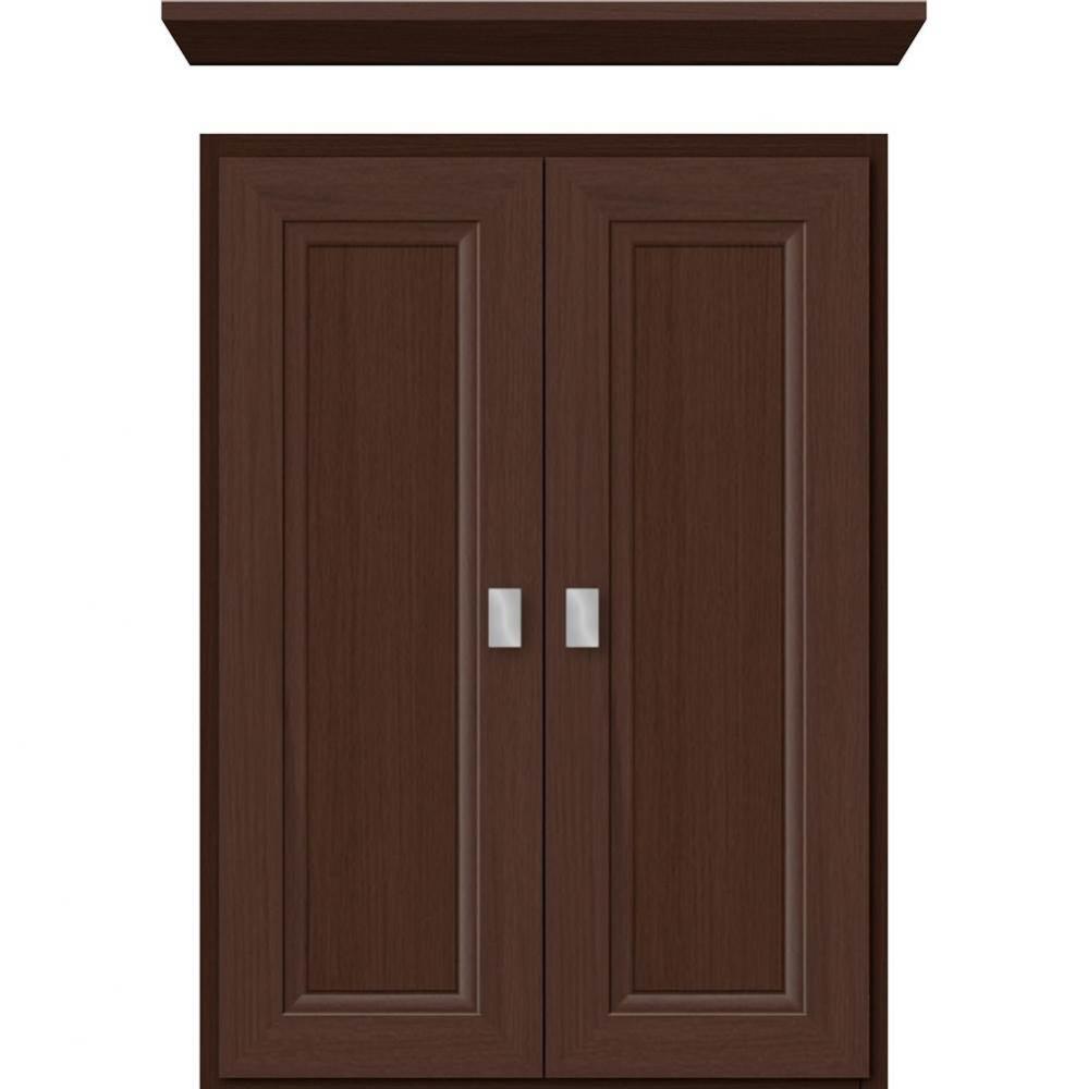 18 X 5.5 X 25 Wall Cubby Ogee Miter Choc Oak