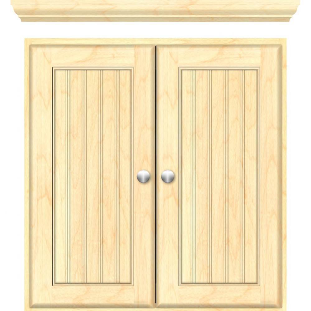 24 X 5.5 X 25 Wall Cubby Beaded Nat Maple