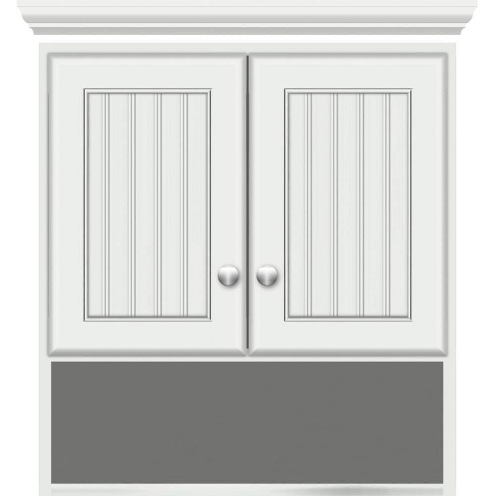 24 X 8.5 X 26 Overjohn Beaded Powder Grey