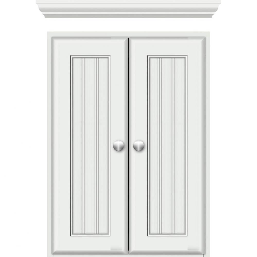 18 X 5.5 X 25 Wall Cubby Beaded Powder Grey