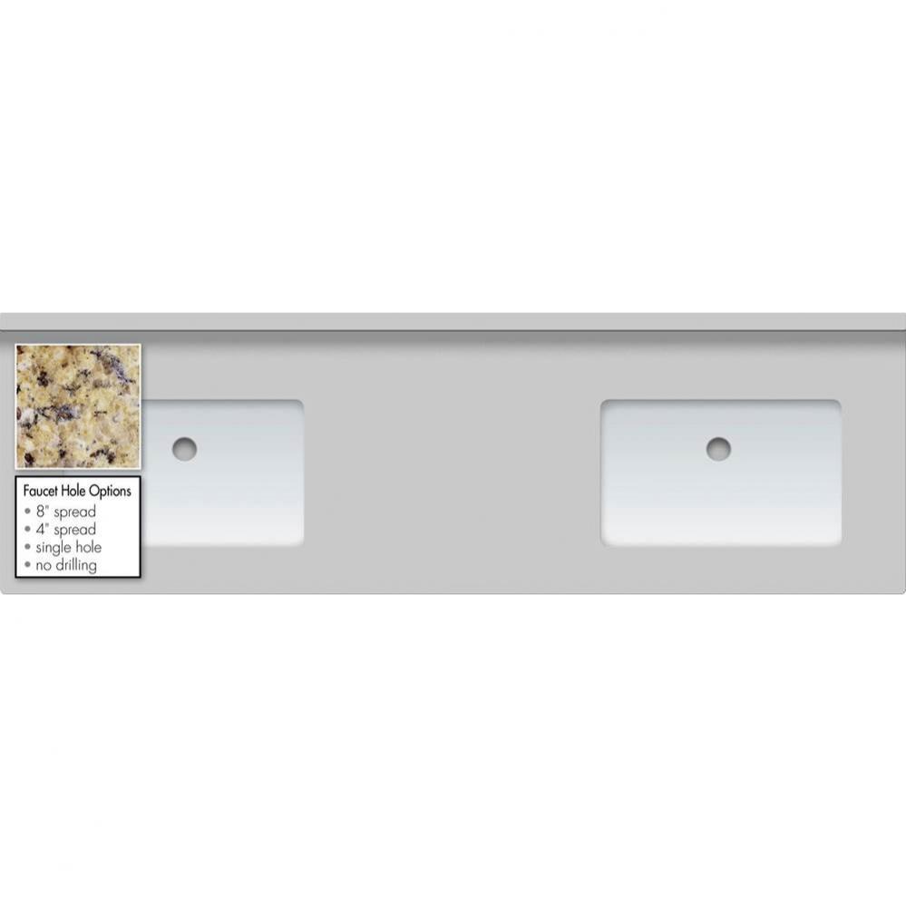 61 X 19 X 1.25 Countertop Granite New Ven Gold 2X Sm Rect White