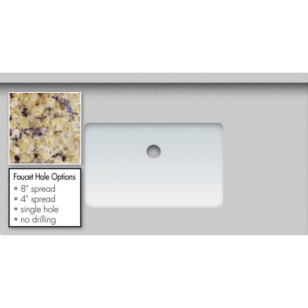 37 X 19 X 1.25 Countertop Granite New Ven Gold Sm Rect White