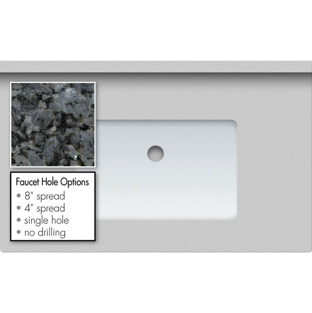 31 X 19 X 1.25 Countertop Granite Blue Pearl Sm Rect White