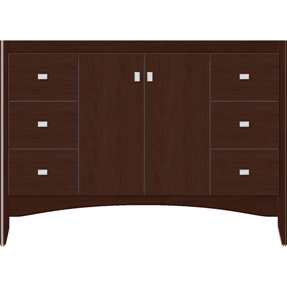 48 X 18 X 34.5 Wallingford View Vanity Slab Choc Cherry Sb